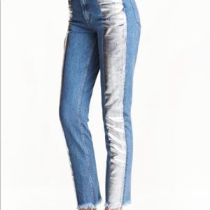 HM Slim Metallic-print Jeans